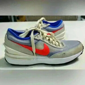 Nike WAFFLE ONE (GS) Big Kids Coconut Milk/Bright Crimson DC0481-101 Sne…